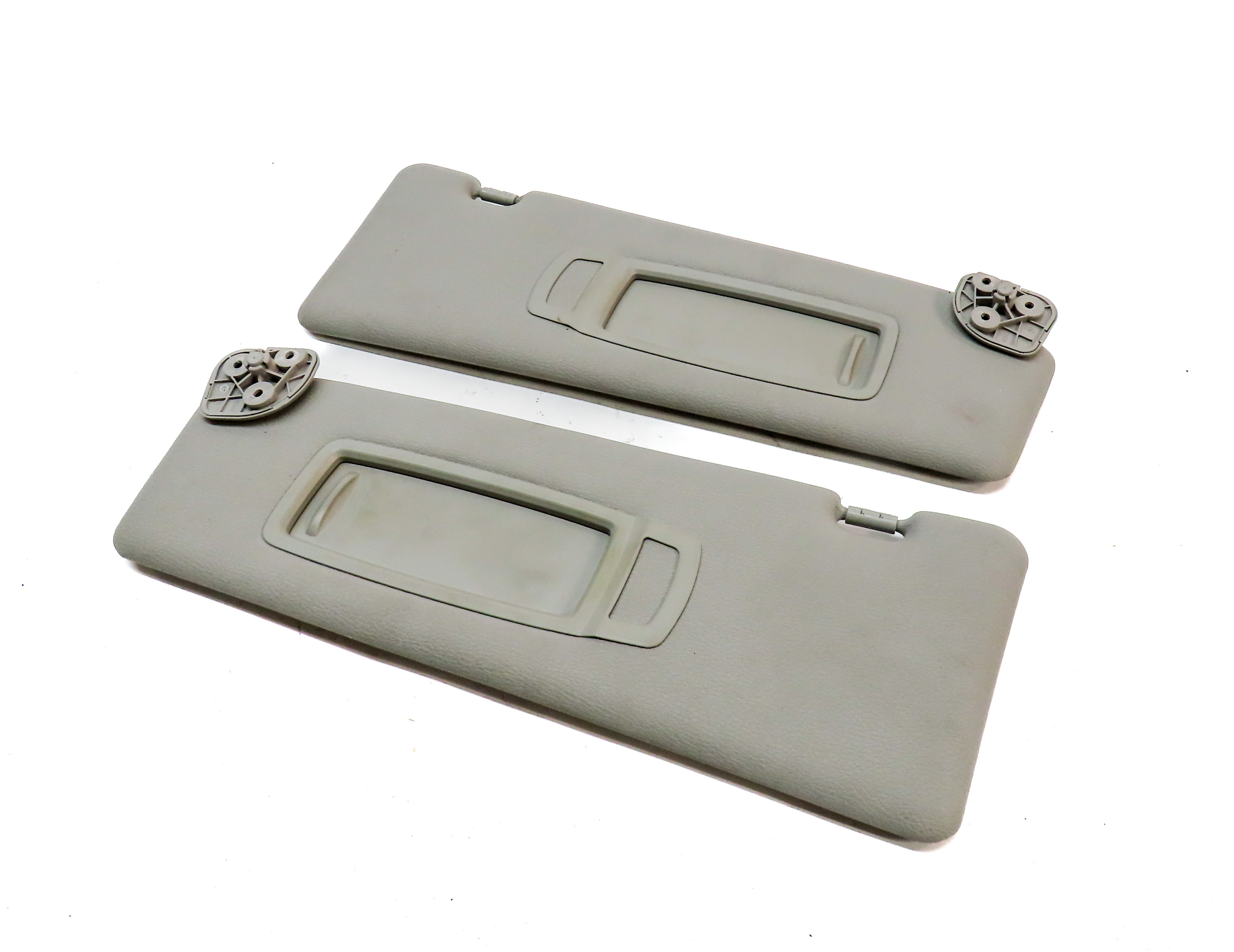 07-13 BMW X5 X5M (E70) FRONT LEFT & RIGHT SUN VISOR SUNVISOR SHADE SET 2 (Gray) — exact item pictured